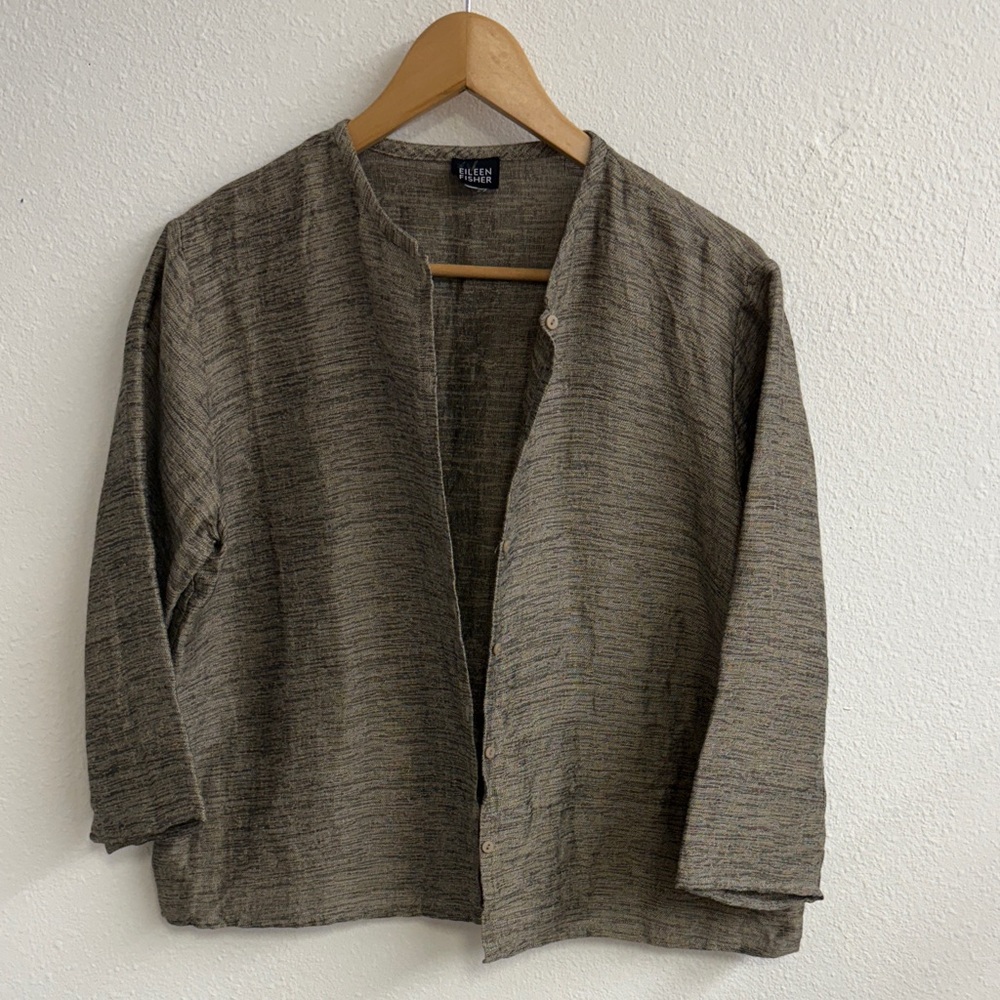 Eileen Fisher multiple brown and black Tunic Top
